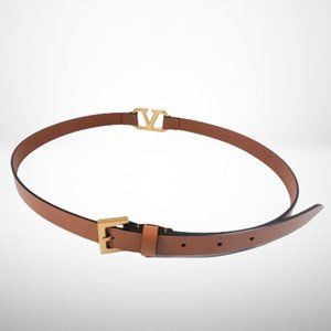 Valentino Garavani New Brown VLOGO Belt - Stunning